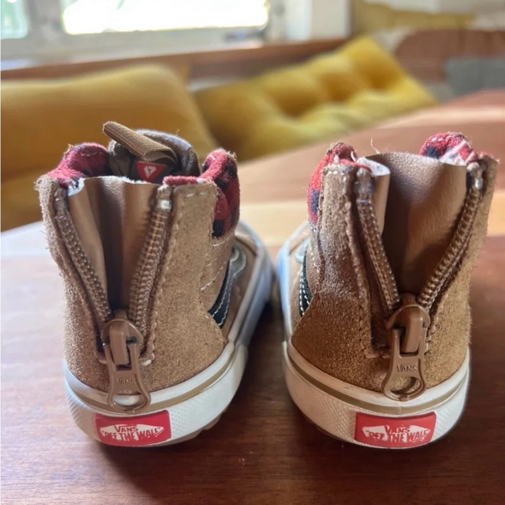 Vans Kids Brown Suede High-Top Sneakers - Picture 3 of 3
